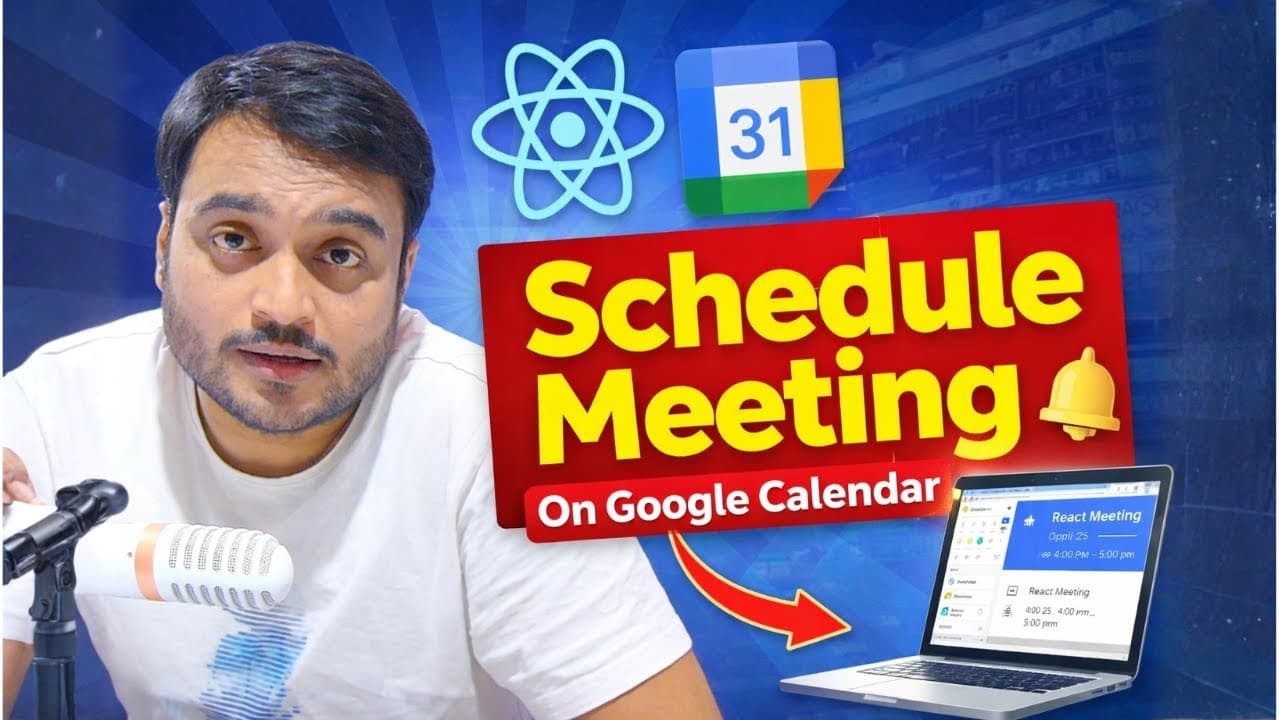 day-81 react schedule meeting on google calender