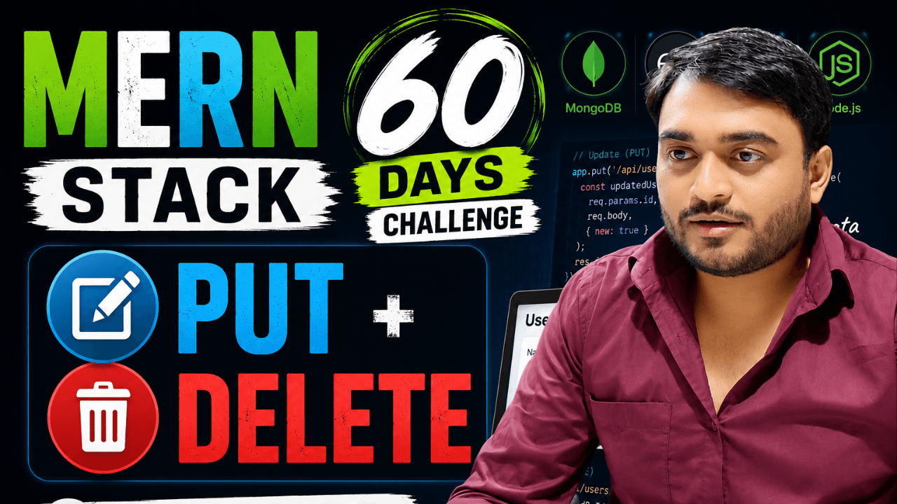 Day-26 put and delete with react in express